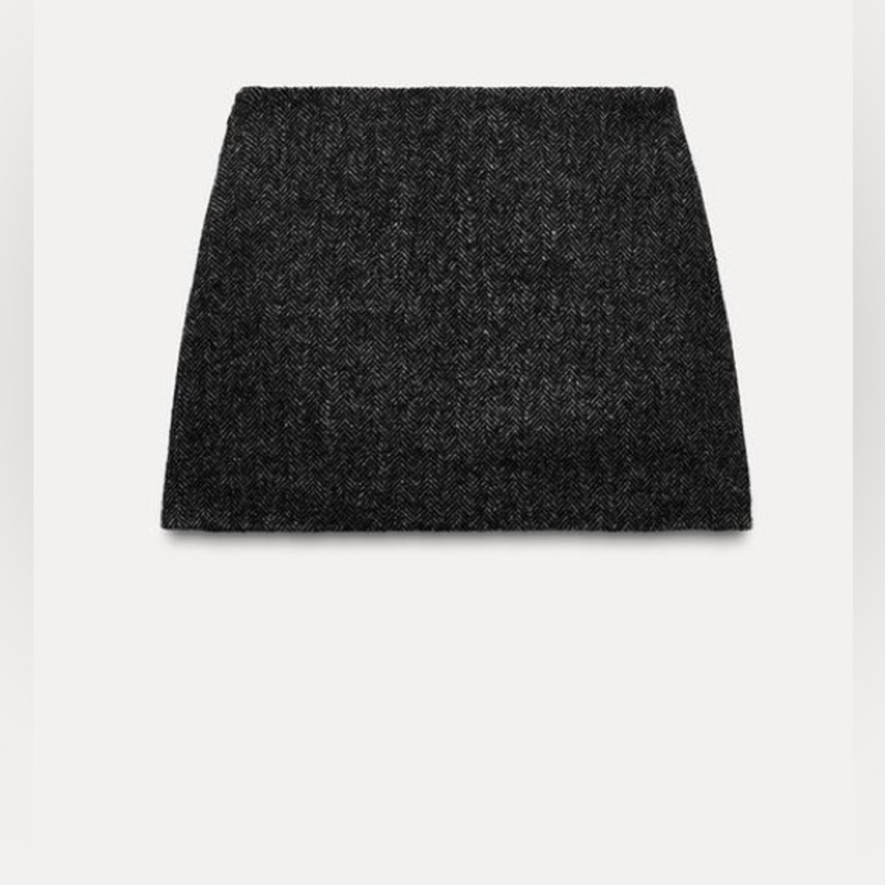 Zara Embroidered Herringbone Skirt Zara Women Collection | NWT - Picture 3 of 7